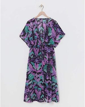 Figleaves Frida Maxi Beach Kaftan - Blue