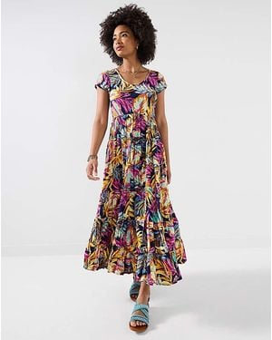 Joe Browns Tropical Island Maxi Dress Petite - White
