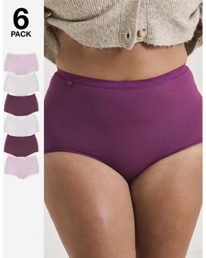 Sloggi 6Pk Basic Maxi Briefs - Purple