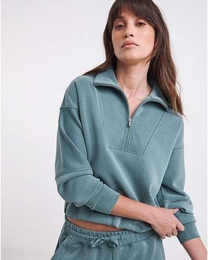 Sweaty Betty Funnel Neck 1/2 Zip - Blue