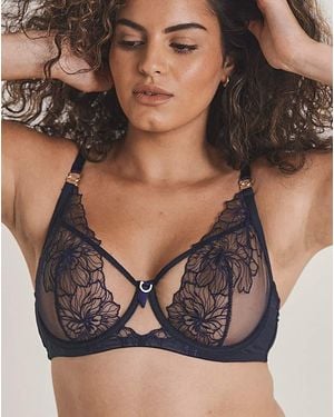 Pretty Secrets Embroidery Full Cup Bra - Black