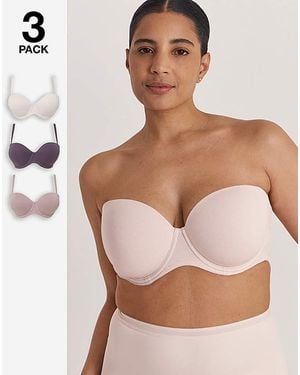 Pretty Secrets 3 Pack Cotton Multiway Bras - Multicolour