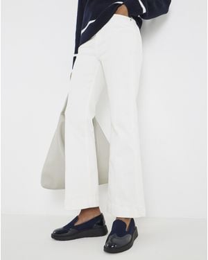 JD Williams Low Wedge Contrast Loafer Ex Wide - White