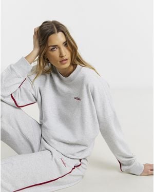 adidas Contrast Stripe Sweatshirt - White