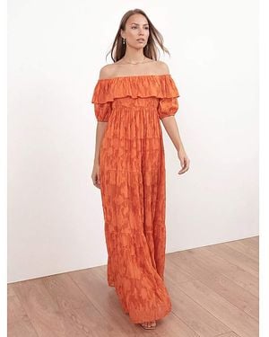 Anaya with love Anaya Burnout Fabric Dress - Orange