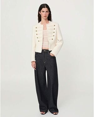 Mango Tweed Jacket - White