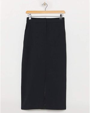 Simply Be Utility Cargo Denim Maxi Skirt - Black