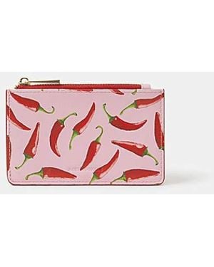 Accessorize Chilli Print Card Holder - White