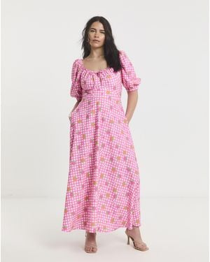 Twisted Wunder Poppy Check Dress - Pink