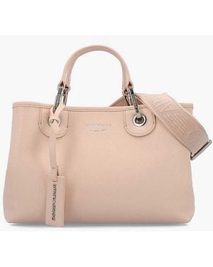 Emporio Armani Myea Shopper With Pouch - Natural