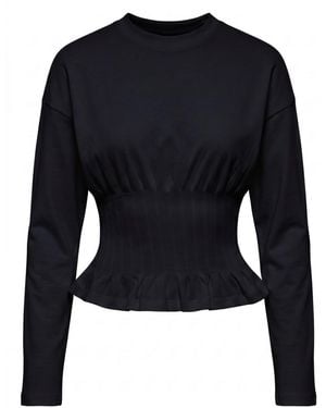 ONLY Marie Corsage Jersey Top - Blue