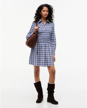 Tommy Hilfiger Smock Mini Check Dress - Blue