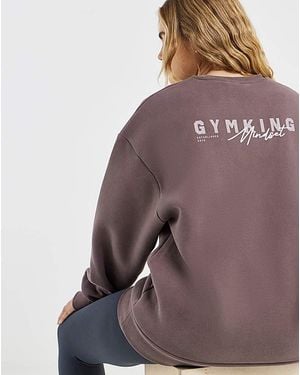 Gym King Poise Relaxed Crew Sweatshirt - Purple