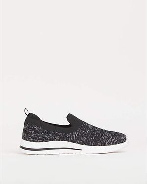 Cushion Walk Slip On Trainers E Fit - White