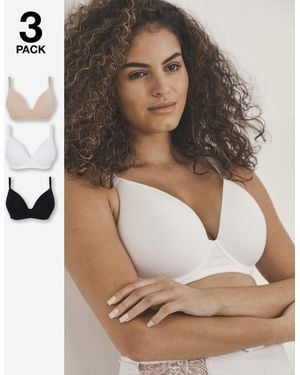 Pretty Secrets 3 Pack T-Shirt Bras - Brown