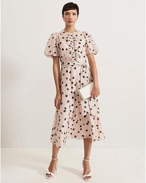Phase Eight Ruffle Midi Dress - White