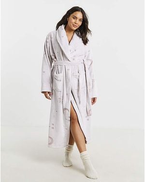 Chelsea Peers Fleece Dressing Gown - White