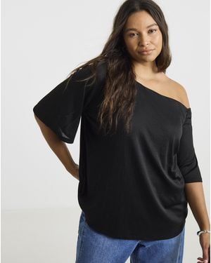 Simply Be Off The Shoulder Ss Top - White
