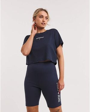 Tommy Hilfiger Tommy Jeans Crop Essential Top - Blue