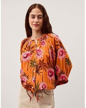 Monsoon Fallon Floral Print Blouse - Orange