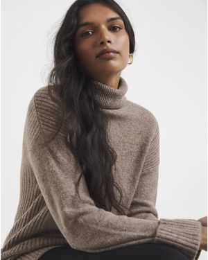 Simply Be Roll Neck Tunic - Brown