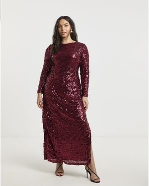Lovedrobe Sequin Maxi Dress - Red