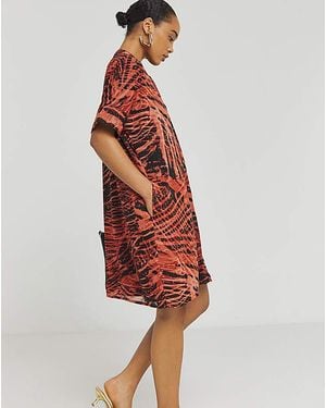 Religion Blossom Kaftan Dress - Red