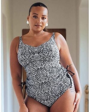 Curvy Kate Swim Wild Horizon Tankini Top - Grey