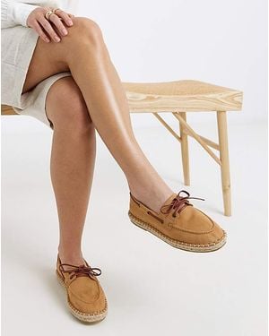 Simply Be Espadrille Boat Shoe Wide Fit - Natural