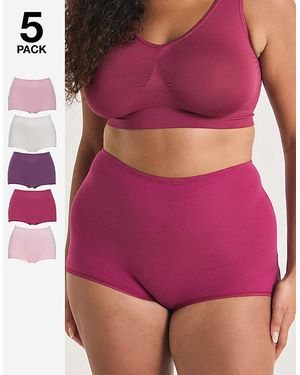 Pretty Secrets 5 Pack Comfort Shorts - Red