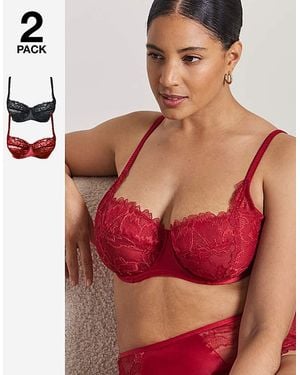Pretty Secrets 2 Pack Willow Bras - Red