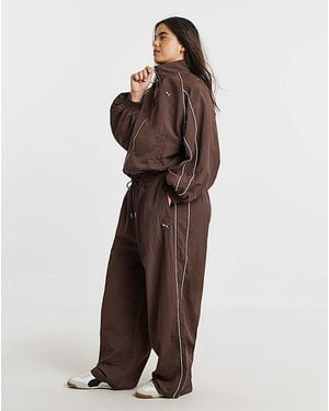 PUMA Relaxed Woven Track Pant - Brown