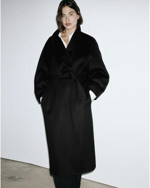 Mango Coat Batin - Black