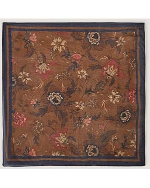 Monsoon Princella Floral Silk Scarf - Brown