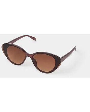 Accessorize Oval Cat Eye Sunglasses - White