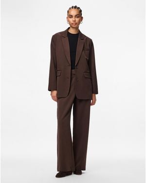 Pieces Kamil High Waist Wide Trouser 30 - Brown
