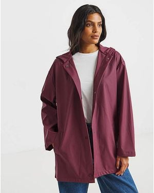 Simply Be Short Rubberised Mac - Purple