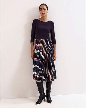Phase Eight Woven Hem Verona Dress - Blue