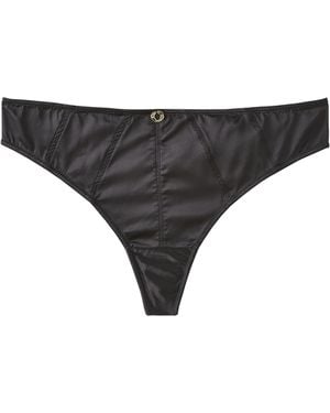 Simply Be Sexy Satin Midi Thong - Black