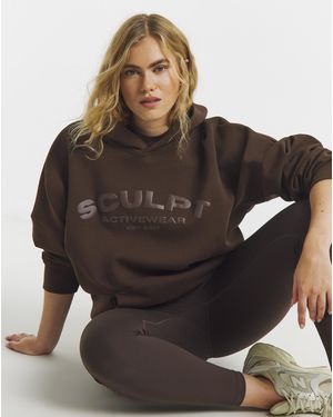 Sculpt Activewear Hoodie - Brown