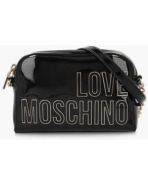 Love Moschino Enamelled Logo Cross-Body - Black