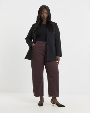 Simply Be Dart Detail Tapered Jeans - Black