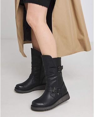 Heavenly Feet Hannah Boots Wide Fit - Black