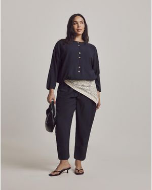 Julipa Tapered Pull On Trousers - Blue