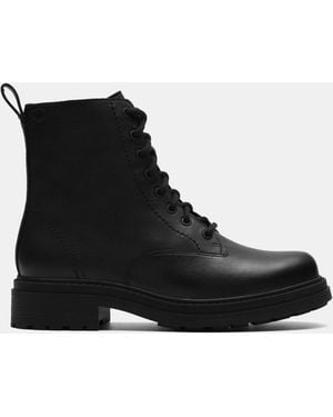 Clarks Lace Up Ankle Boot Wide - Black