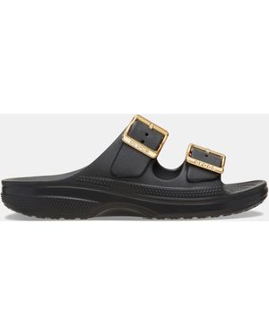 Crocs™ Metallic Buckle Sandal - White