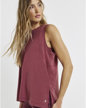 Sweaty Betty Cotton Boxy Sleeveless Tank - Red