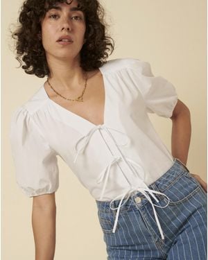 Nobody's Child Short Sleeve Blouse - Grey