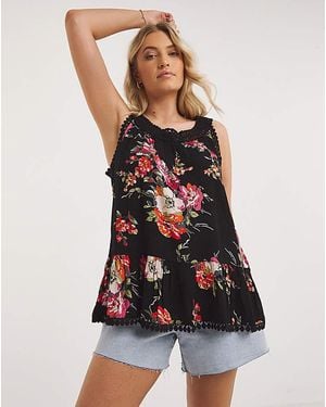 Joe Browns Contrast Crochet Top - Multicolour