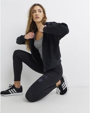 adidas 3 Stripes Floral Leggings - Black